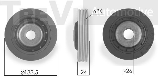 TREVI AUTOMOTIVE skriemulys, alkūninis velenas PC1213